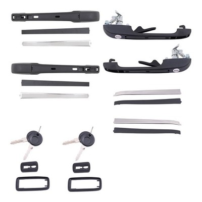 VW Golf Jetta Quantum Rabbit 4 Pc Set Front & Rear Outside Outer Door Handles