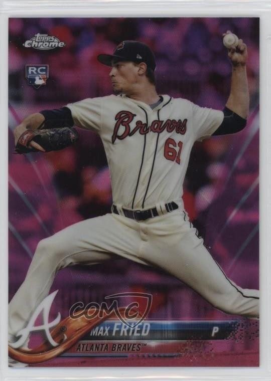 2018 Topps Chrome Pink Refractor Max Fried #66 Rookie RC