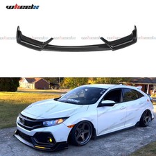 Carbon Fiber For 2017-2021 Civic Si Hatchback Blz Style Led Front Bumper Lip