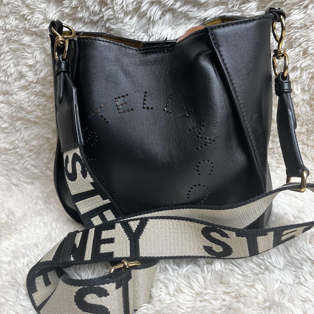 Stella McCartney ブラックバッグ Women Pitch black Falabella Studded Tiny Tote Bag | Stella