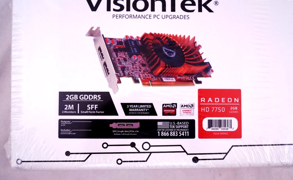 New VisionTek AMD Radeon HD 7750 Graphics Card - 2 GB GDDR5, Free shipping! - Image 4 of 4