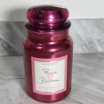 Seltene Dorfkerze großes Glas Regenblüte 602g - 170 Stunden Brenndauer - NEU