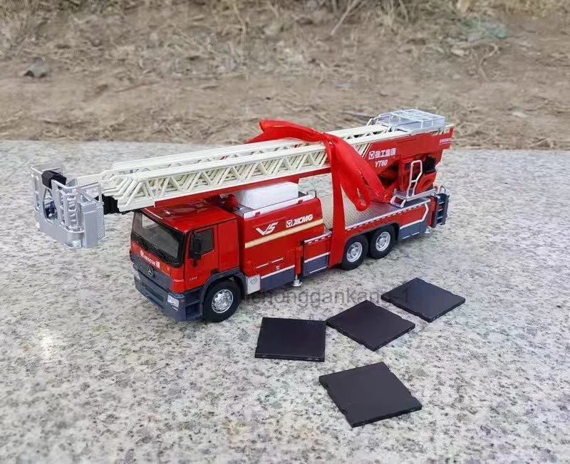 1:50 Volvo XCMG YT60 climbing fire truck alloy model - Image 3 of 4