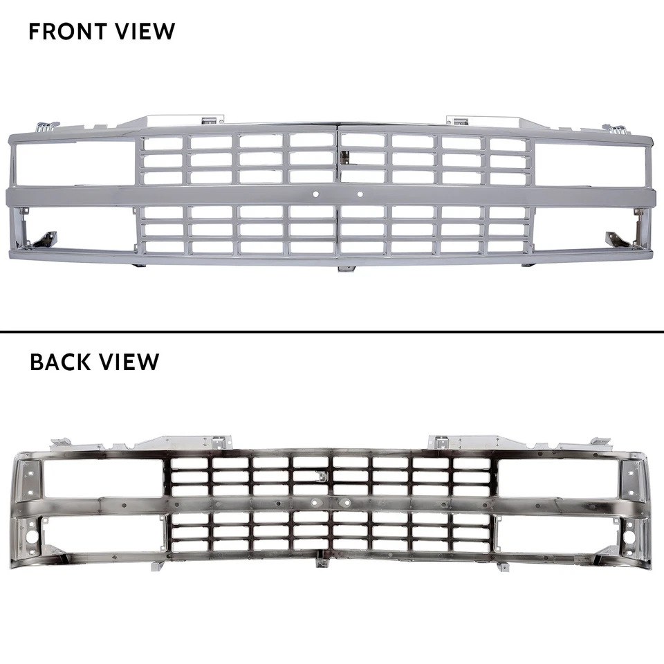 Rejilla cromada para Chevy Chevrolet C K 1500 2500 3500 Silverado 1988-93 #15981106 Foto 4 de 4