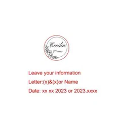 LOT Wedding Embosser Stamp LOGO Personalized Embossing Seal Customization Decora