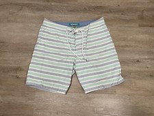 Bonobos Men  s Shorts Swim Sz 32 Striped Trunks Beach Board Shorts 9  Inch