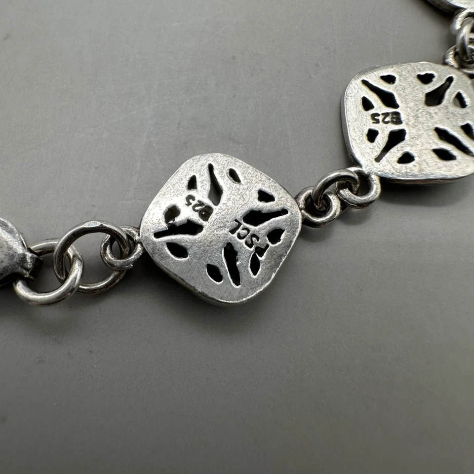 Pulsera de eslabones nudo celta Peter Stone firmada PSCL 925 plata de ley 7,5" Foto 4 de 4