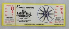 1986 03/06 SEC Basketball Tournament Full Ticket - Session 3