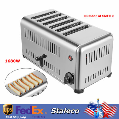 6 Slice Commercial Conveyor Toaster Stainless Steel Bread Toaster Baking Machine