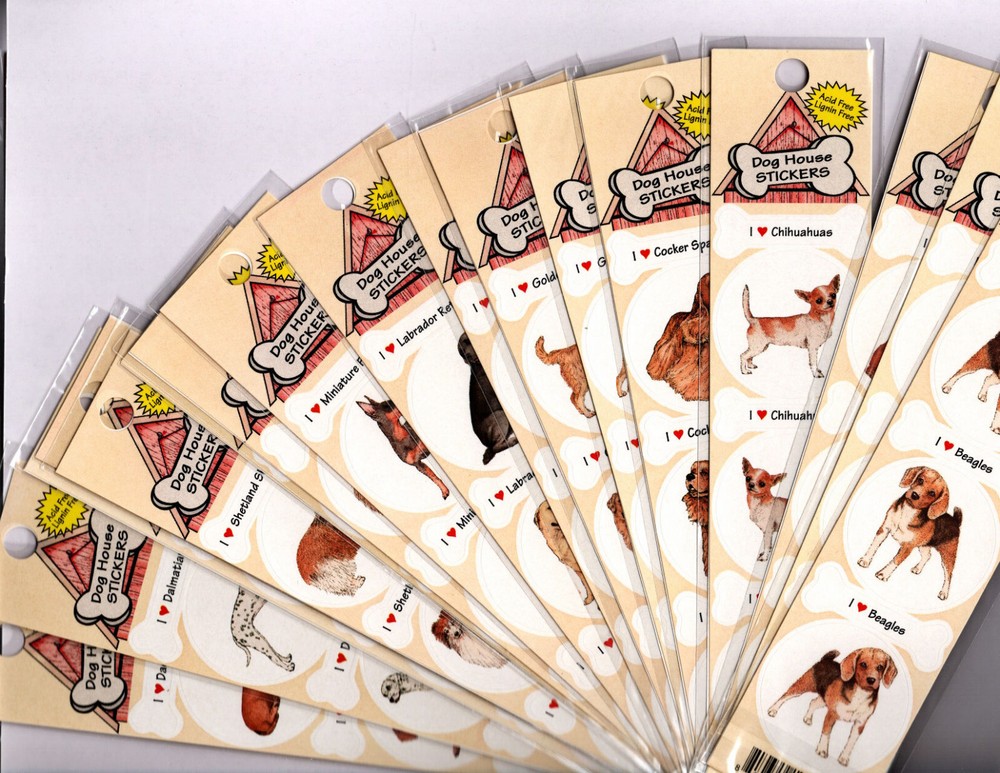 Dog House DOG BREED Scrapbooking Stickers CHOOSE YOUR BREED