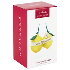 Hallmark 'Live Life With Zest' Two Lemons 2023 Ornament New In Box