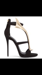 black and gold giuseppe heels