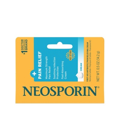 Neosporin + Pain Relief Cream Maximum Strength (1 oz) Brand New & Sealed!