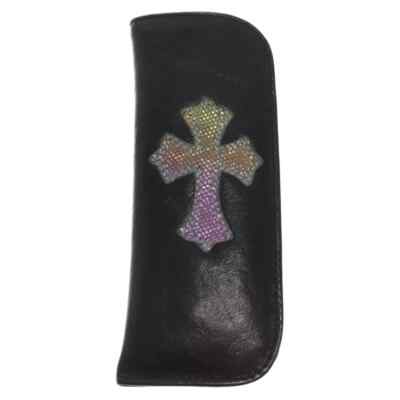 CHROME HEARTS Cross Patch Brillenetui Multi Herren Accessoires Authentisch GE...