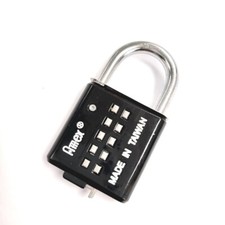10 Digit Push Button Combination Padlock Size 40mm 10 Buttons Black AMEX