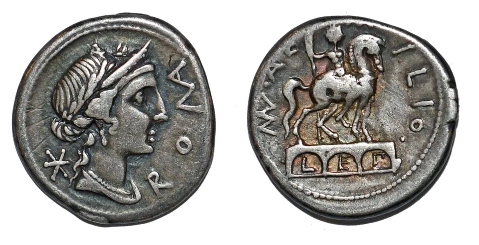 AEMILIA Denier Manius Émilien Lépide -114 Rome RCV.168 - Photo 1/1