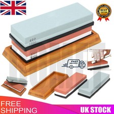 400/1000 +1000/6000 Grit Premium Whetstone Cut knife Sharpening Wet Stone Set UK