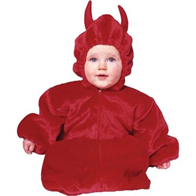 My Little Devil Baby Bunting Costume,0-8 Months,Red