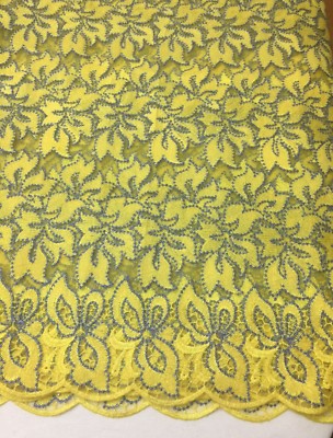 Yellow Ruffle Pattern Lace 5 Yards High Quality Yellow lace | eBay