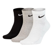 Nike Men's Everyday Plus ANKLE Socks / Black-Grey-White Assorted / 6 Pairs
