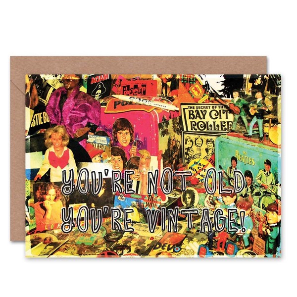 Du Bist Nicht Alt Vintage Retro 1960Er Jahre Collage Geburtstagskarte-image