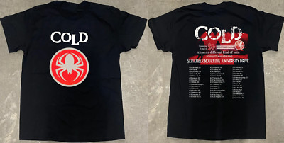 NEW Cold Band Celebrating 25 Years 2025 Double Side T Shirt Black All Size KK160