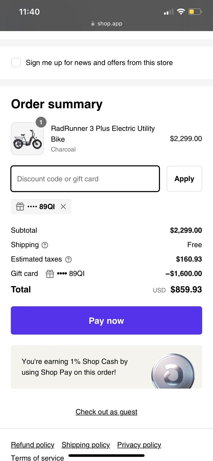Chargeable Bike - Free Money!