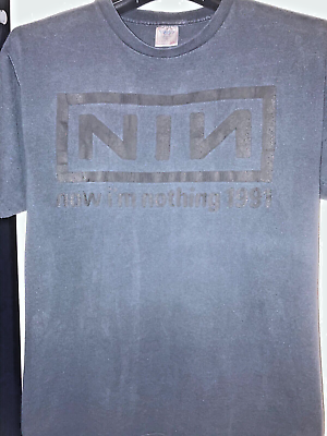 NIN Nine Inch Nails “NOW I'M NOTHING” Vintage Black Shirt NIN Nine Inch Nails “NOW I'M NOTHING” Vintage Black Shirt