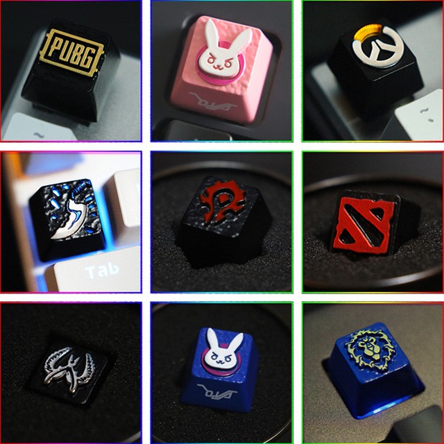 Hot Game Pubg Overwatch Dota 2 Artisan Keycap R4 Oem Zinc Aluminium Alloy Cherry
