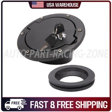 Locking Gas Lid Tank Cap Cover Fuel Filler Door For Jeep Wrangler Jk2009