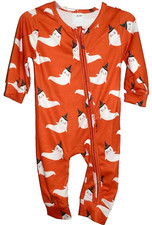 New 6-12 Months Baby Girl Halloween One Piece Ghost Orange