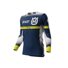 Maglia Motocross Shot Logo Husqvarna Aerolite Limited Edition 2024 Blu