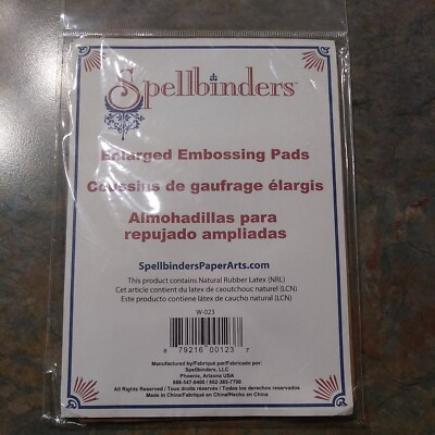 Spellbinders W023  Wizzard Enlarged Embossing Pads-5''X7'', 2/Pkg