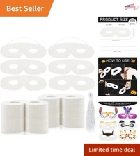 180 Craftable White Paper Eye Masks - Bulk Masquerade Mask - DIY Craft Masks