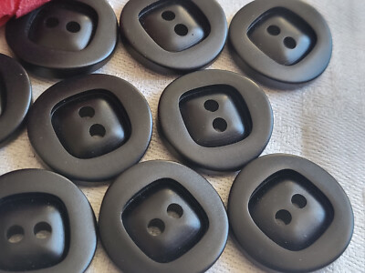 Lot De 6 Boutons Vintage Noirs Travaillés - 2 Cm De Diamètre, Fabriqué En France