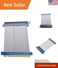 PCI-E Express 16X to 16x Male to Female Riser Extender Card Ribbon Cable 20cm