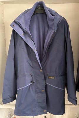Regatta Waterproof Double Jacket Raincoat Women s 12 Blue Removable Fleece