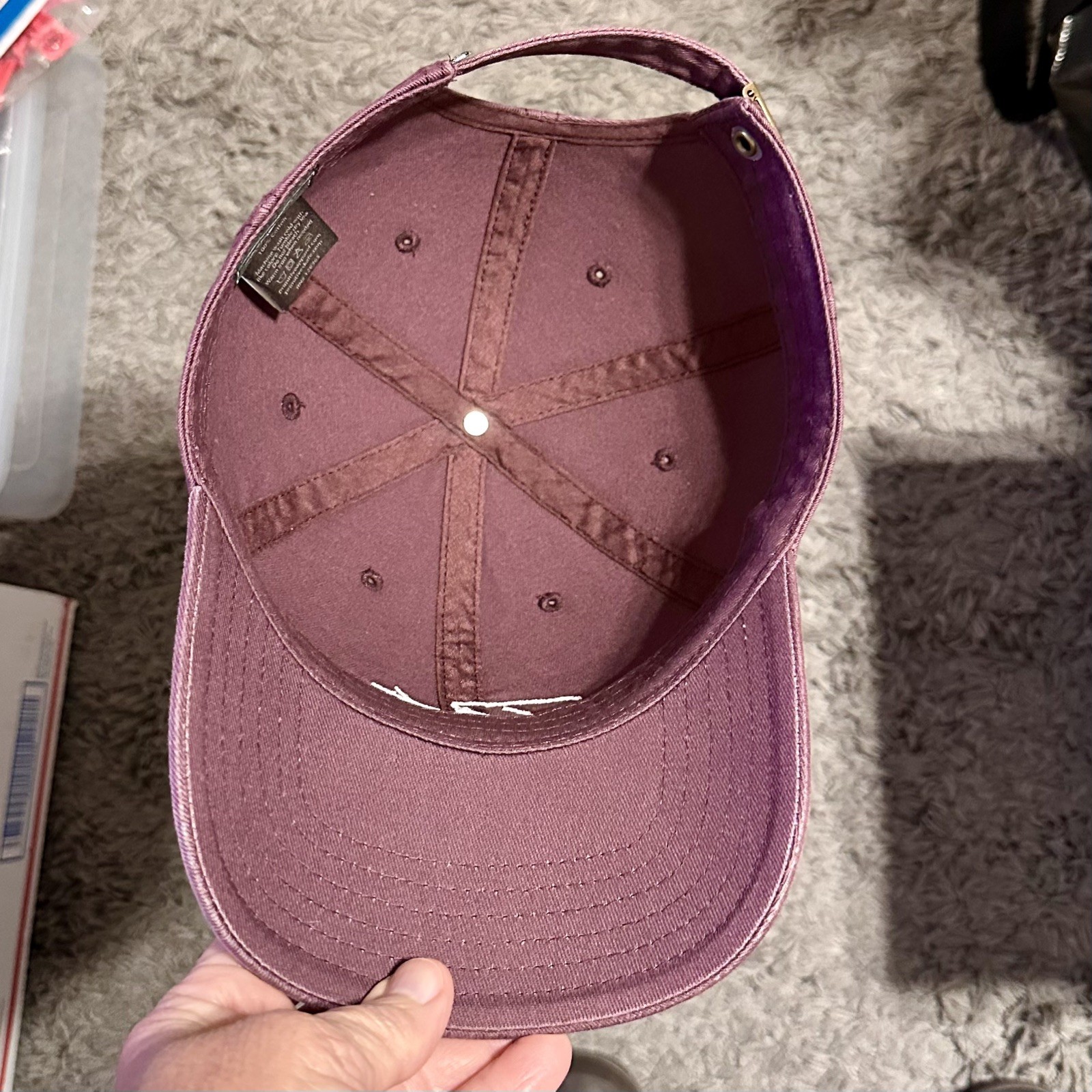 PRIMITIVE Script Men’s Baseball Cap Maroon Strapb… - image 6