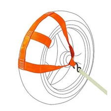 Universal Motorcycle Rear Wheel Tie down Strap in Orange orange