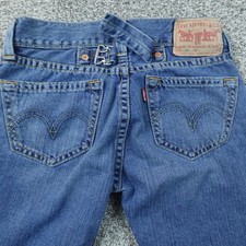 Levis Jeans Womens 9 Blue Denim Buckle Back T...