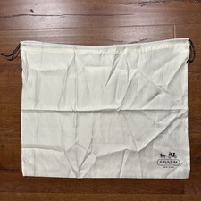Coach Dust Bag 23"x18.5" White Satin Storage Cover Gift Purse Protector Designer