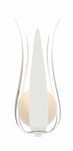 Crystorama Broche 14" High Matte White Wall Sconce - Picture 1 of 8