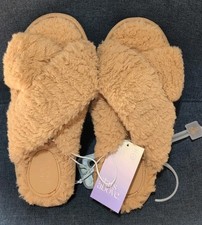 Stars Above Teddy Cozy Light Brown Women's Slippers S 5/6