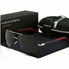 Aluminium HD Herren Fahren Sonnenbrille Polarisiert UV 400 Sport Pilotenbrille