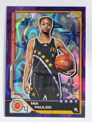 2025 Topps Chrome McDonald's All American Mia Pauldo PURPLE LAVA