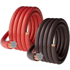 4 Gauge 4 AWG 25 Ft Black+25 Ft Red Power/Ground Wire Cable, True Spec Transp...