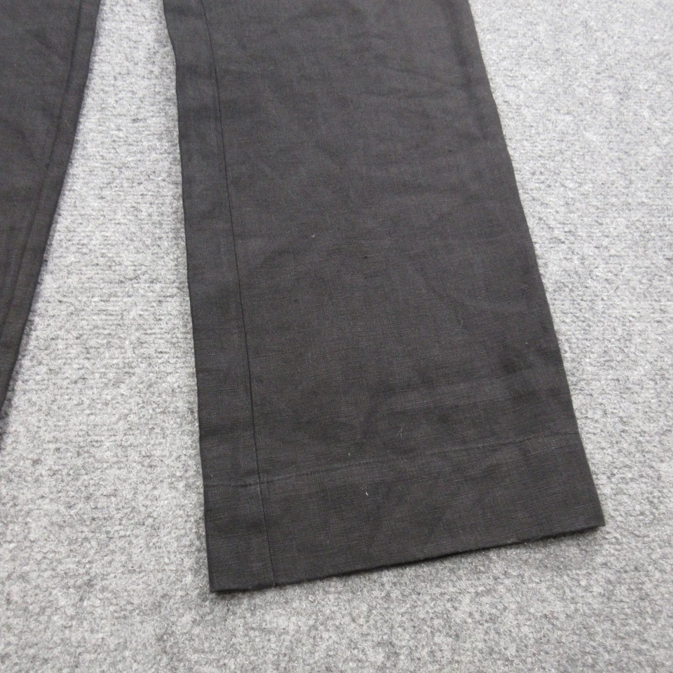 Pantalones Charter Club para mujer 14 negros calce clásico lino pierna ancha trabajo oficina informales Foto 2 de 4