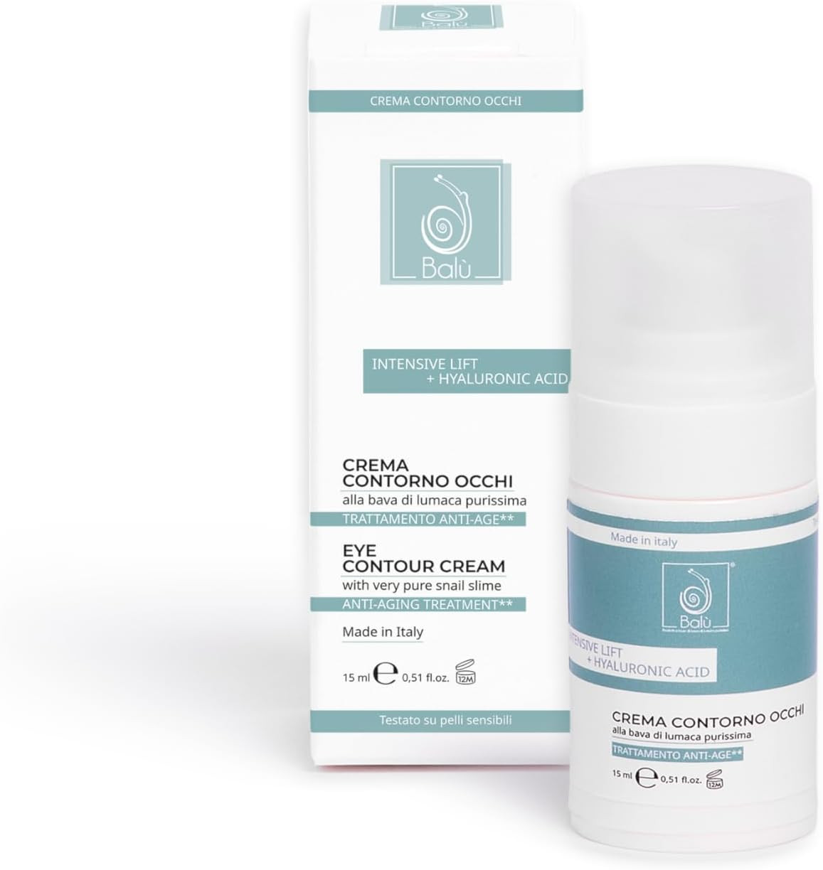 Crema Contorno Occhi Bava Di Lumaca Purissima INTENSIVE LIFT+ Acido Ialuronico 1