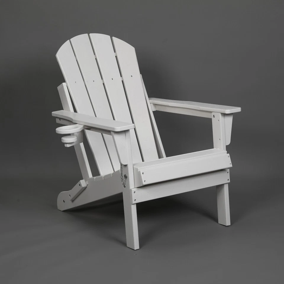 Silla Adirondack Plegable con Doble Portavasos Silla Adirondack Compuesta Foto 3 de 4