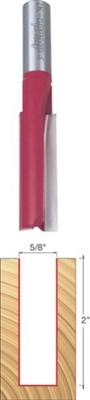 Freud 12-142 5/8'' Diameter Double Flute Straight Bit (Eclipse Grind)